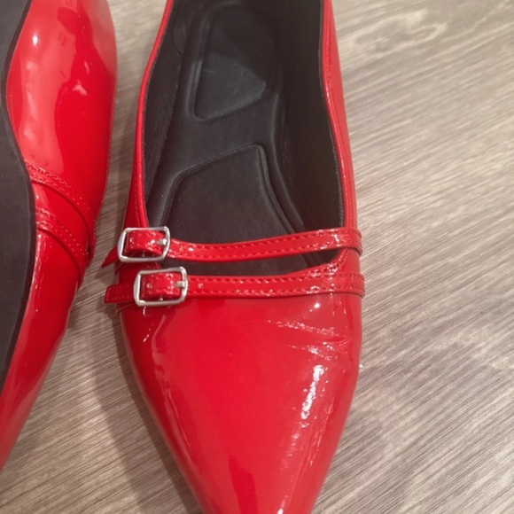 Primark Red Patent Flats with Buckle Detail - Picture 4 of 4